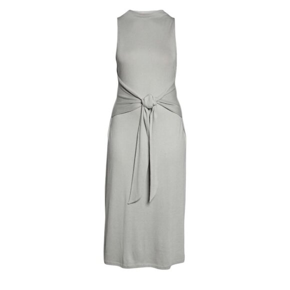 Vince Womens Gray Sleeveless Knit Wrap Waist Maxi Dress Plus Size 3XL New - Picture 9 of 10